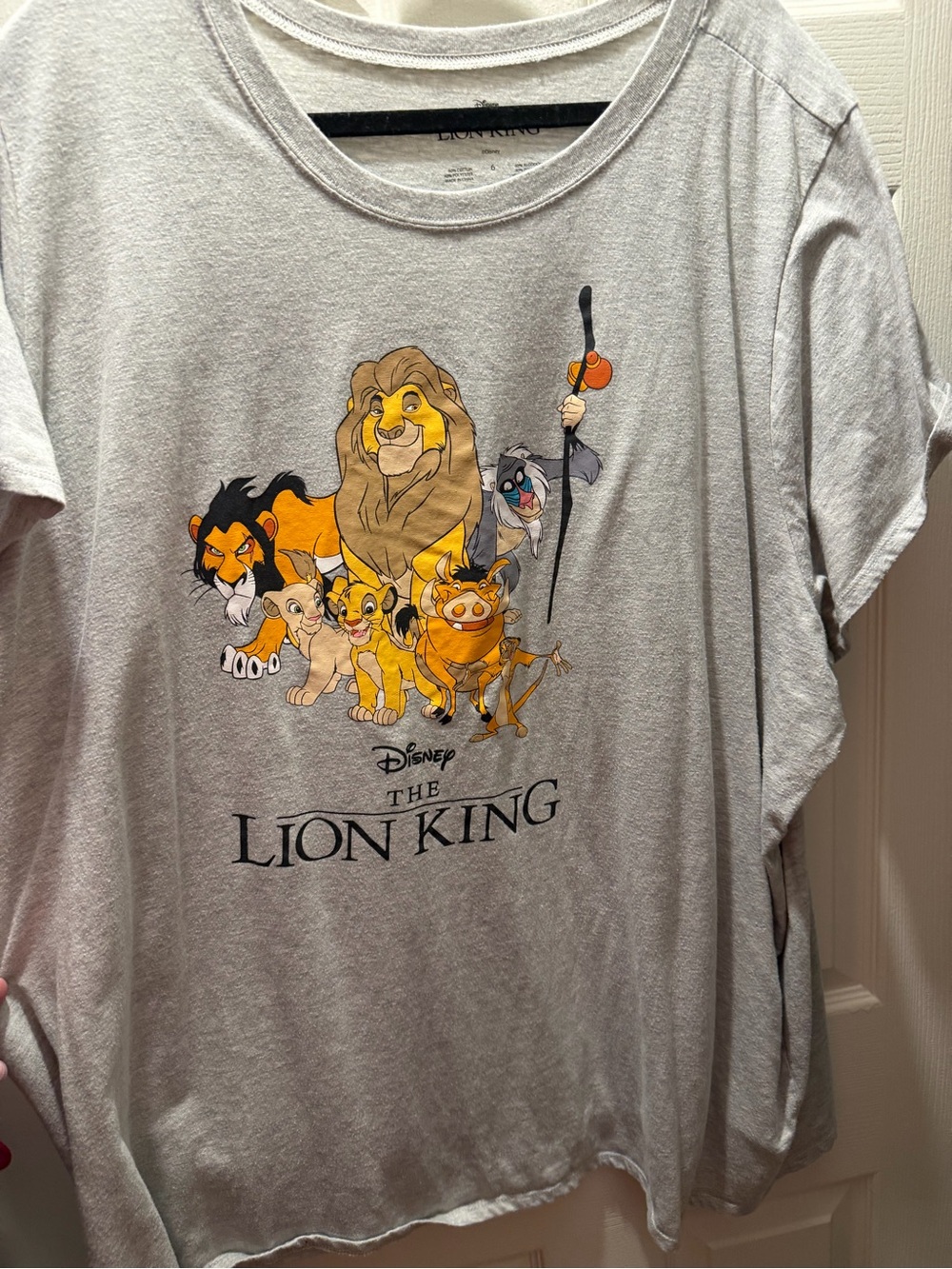 torrid Light Gray Lion King Graphic Tee with Yellow Accents